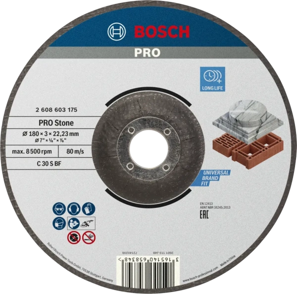 PRO Stone Bonded Cutting Disc 180x3.0