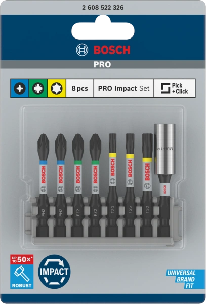 PRO Impact Screwdriver Bit Set
