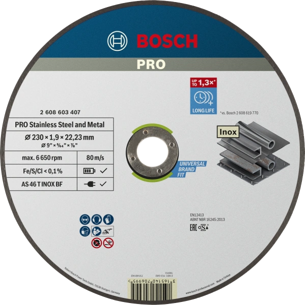 PRO Stainless Steel and Metal Bonded Cutting Disc